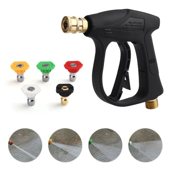 High Pressure Washer Gun 4000 PSI Car Wash Foam Spray Short Wand W