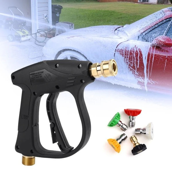High Pressure Washer Gun 4000 PSI Car Wash Foam Spray Short Wand W