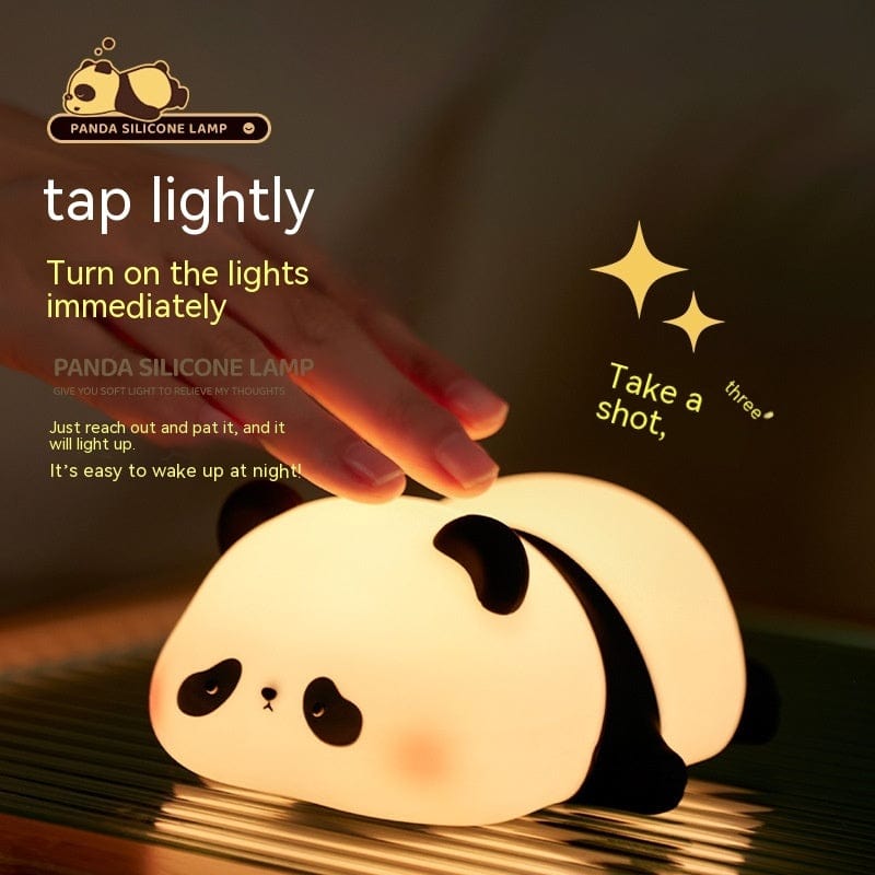 Cute Panda Night Light Rechargeable – Soft Silicone LED Lamp for Kids & Bedroom