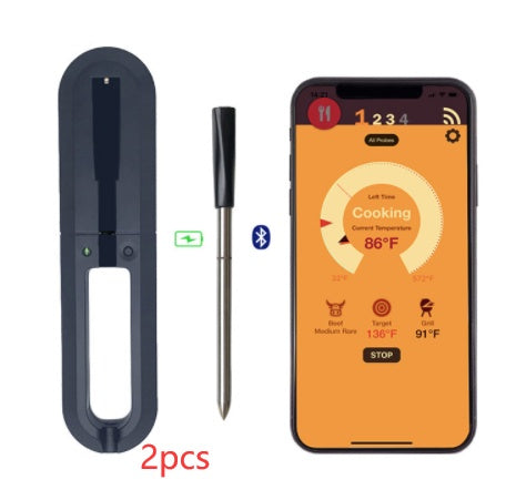 Smart Wireless BBQ Thermometer with Bluetooth Probe & App