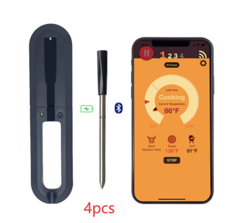 Smart Wireless BBQ Thermometer with Bluetooth Probe & App