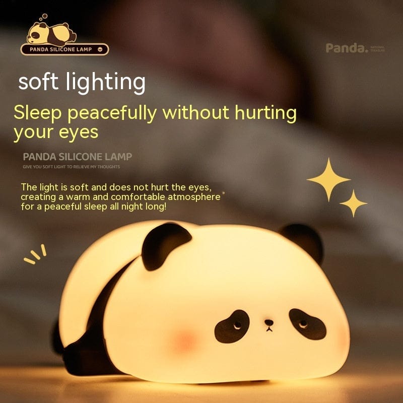 Cute Panda Night Light Rechargeable – Soft Silicone LED Lamp for Kids & Bedroom