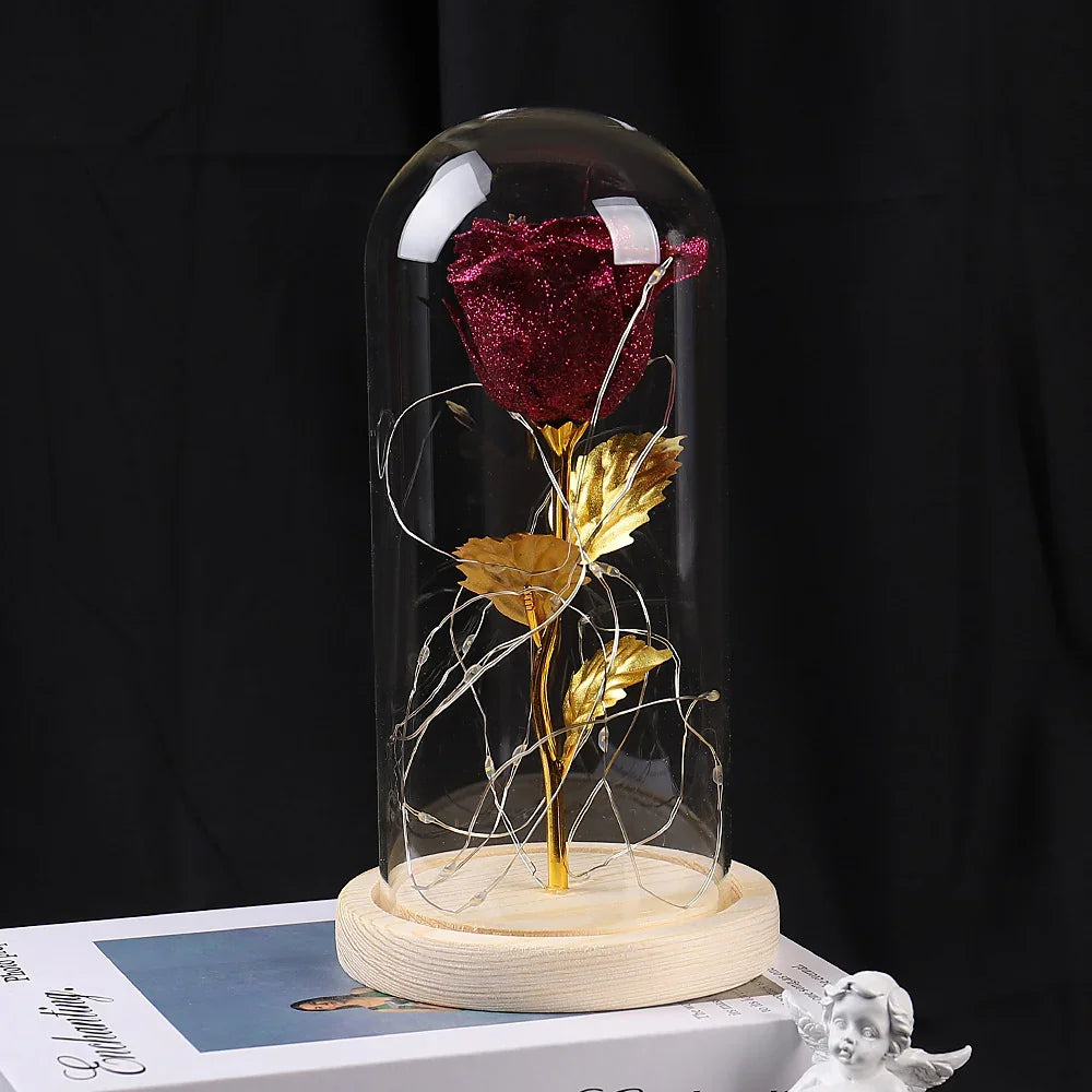 LED Glass Rose Flower – Light-Up Romantic Gift & Decor Piece