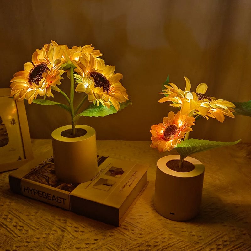 Rechargeable Sunflower Table Lamp β LED Night Light for Bedroom & Desk Decor π»