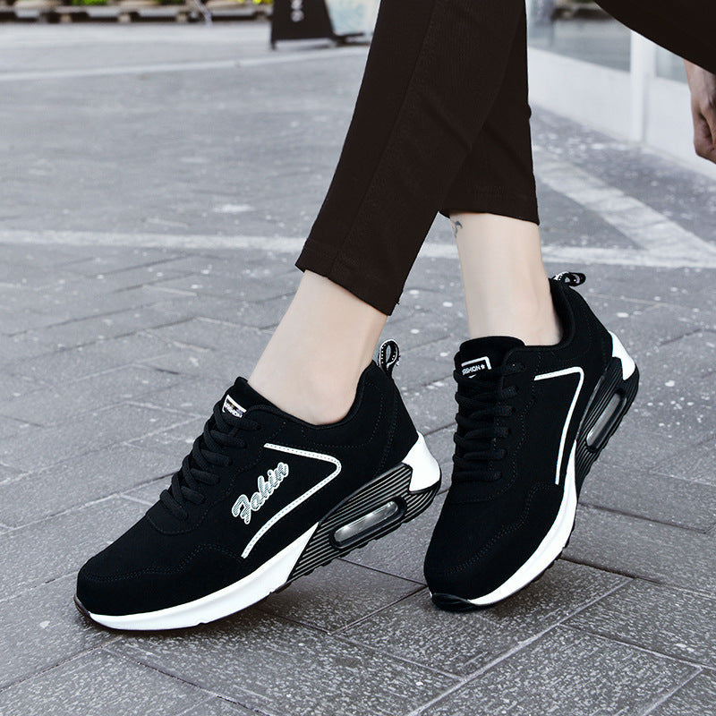 Spring Leather Plus Size Air Cushion Sports Shoes