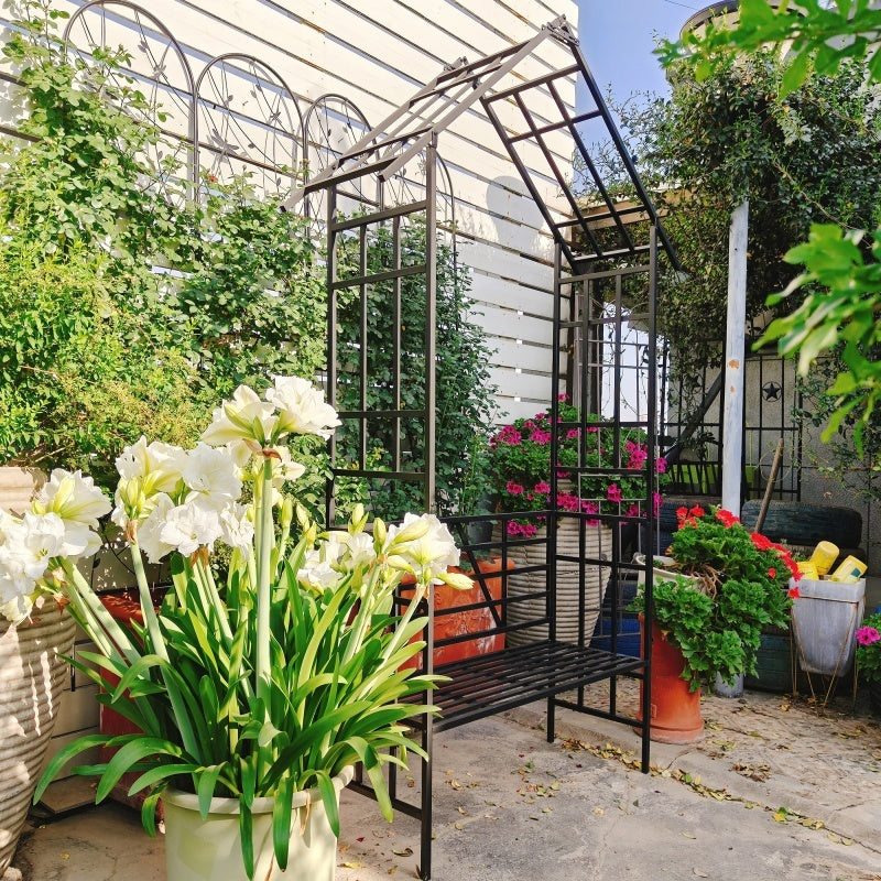 Durable Metal Garden Arch – Elegant Outdoor Arch for Climbing Plants & Decoration