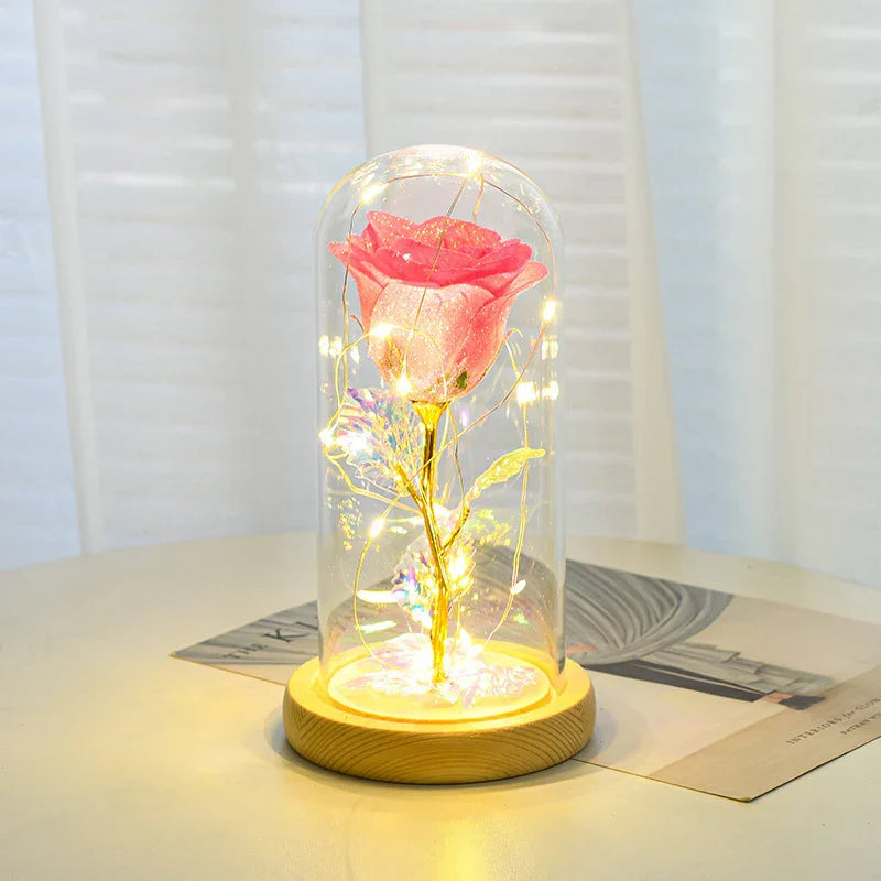 LED Glass Rose Flower – Light-Up Romantic Gift & Decor Piece