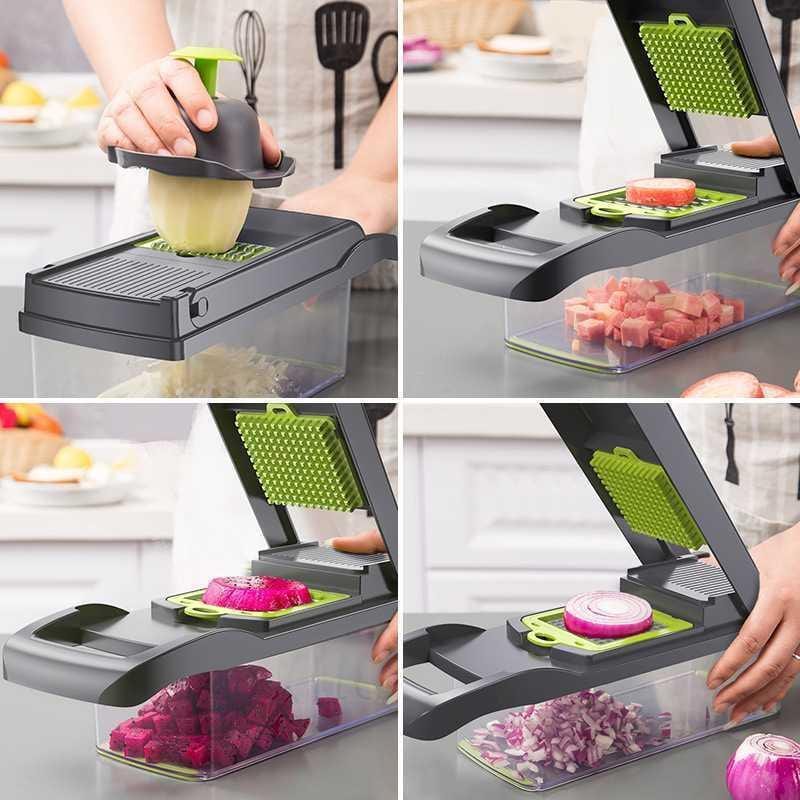 Multifunctional kitchen vegetable chopper and slicer performing multi function