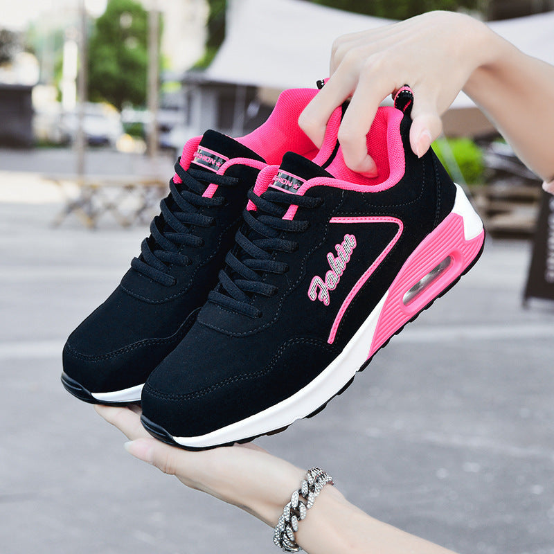 Spring Leather Plus Size Air Cushion Sports Shoes