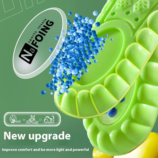 Pu Air Cushion Shock Absorption Thickened Massage Breathable Sweat Absorbing Argy Wormwood Insole