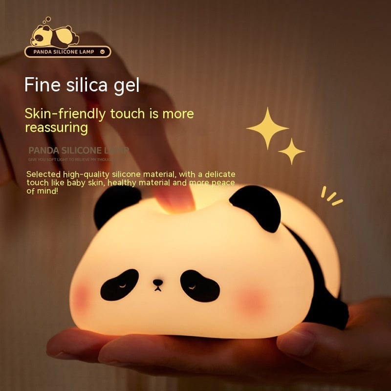 Cute Panda Night Light Rechargeable – Soft Silicone LED Lamp for Kids & Bedroom
