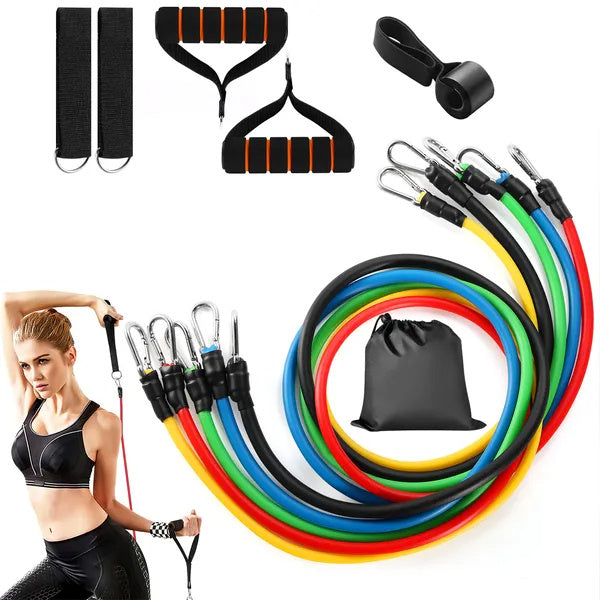 Full-body workout with resistance bands