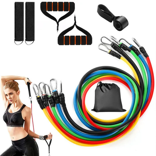 Full-body workout with resistance bands