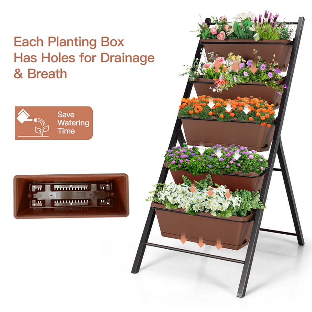Compact vertical garden planter for indoors. Eco-friendly system water saving