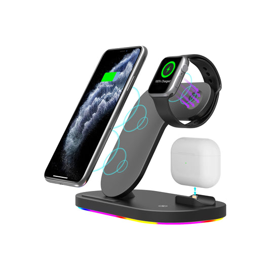 3-in-1 Wireless Charging Station for Phone, Air-Pods & Smartwatch
