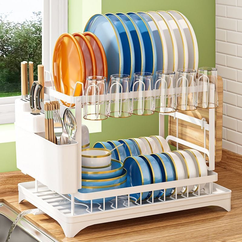 Kitchen Double Drain Rack
