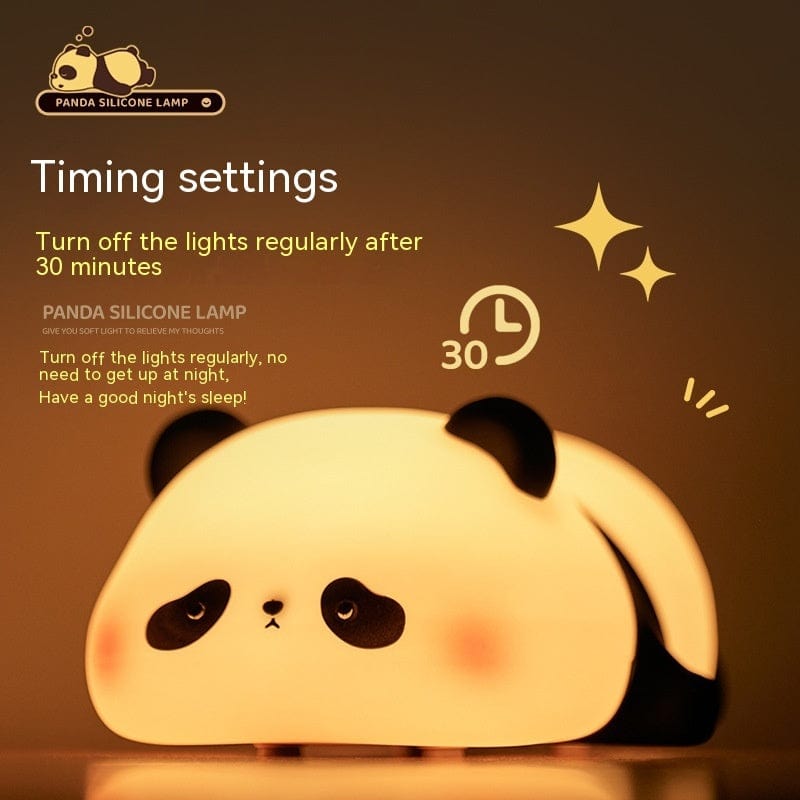 Cute Panda Night Light Rechargeable – Soft Silicone LED Lamp for Kids & Bedroom