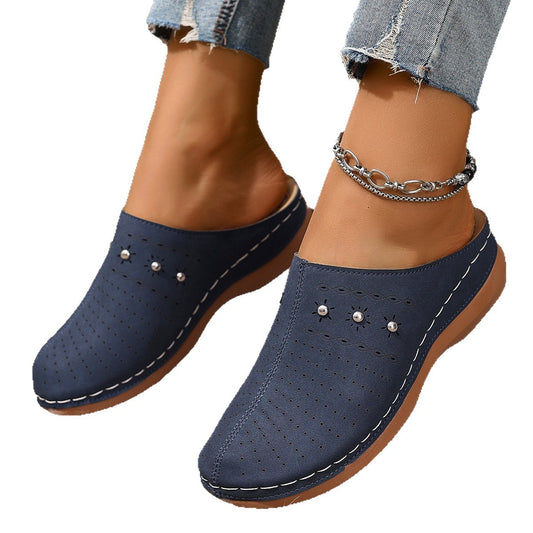 Summer New Women's Toe-covered Platform Slippers