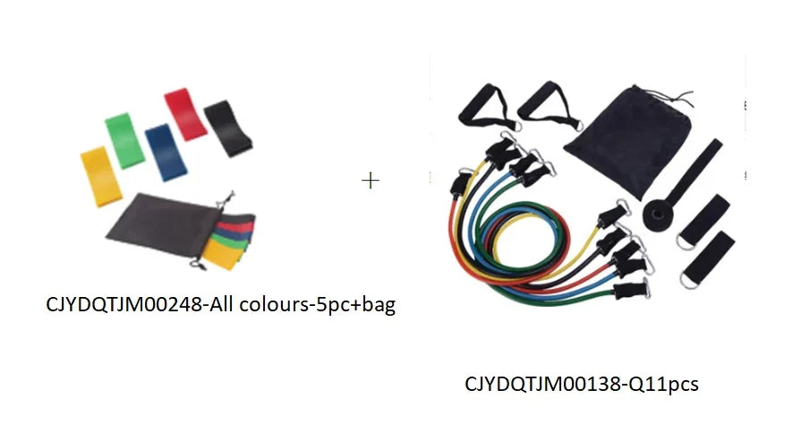 5 pieces resistance rubber band with bag 