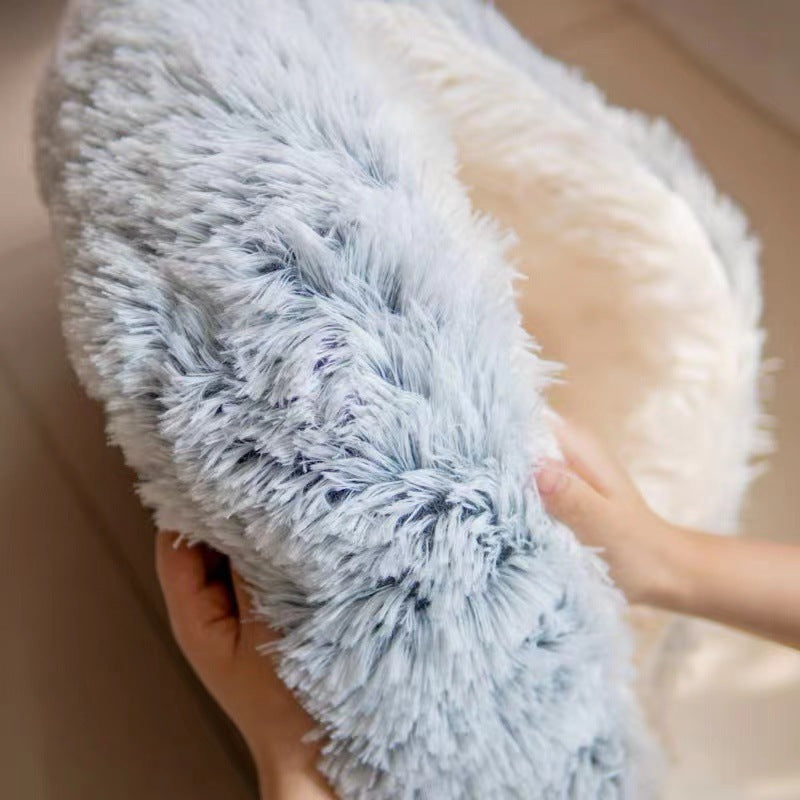 Semi-Closed Velvet Pet Bed – Cozy Cave for Cats & Dogs | All Weather