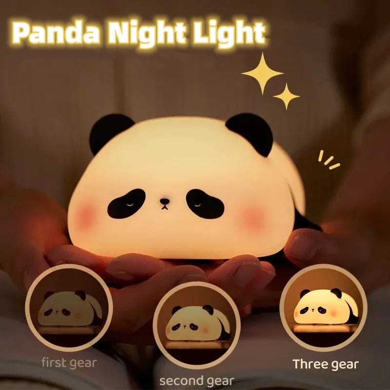 Cute Panda Night Light Rechargeable – Soft Silicone LED Lamp for Kids & Bedroom