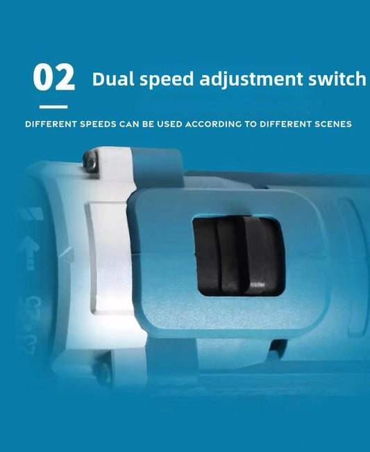 cordless drill kit adjustable dual speed switch