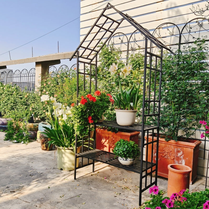 Garden arch with planter