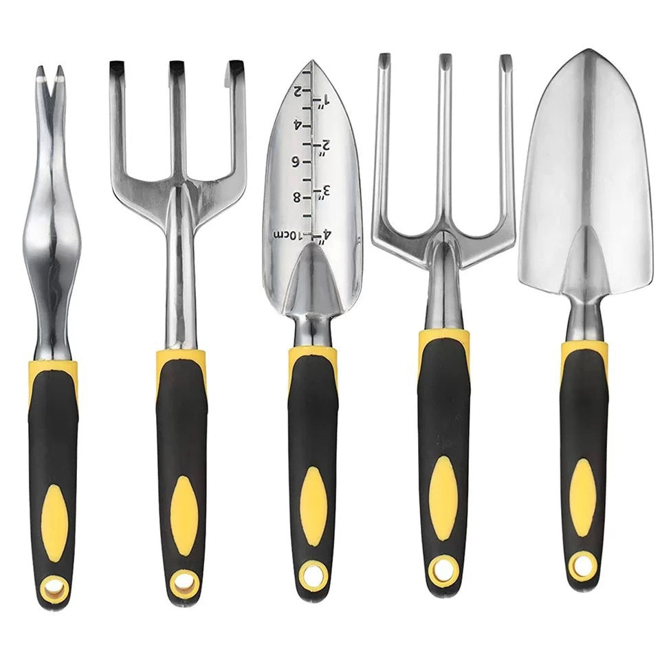 Aluminum, rust proof and non-slip grip gardening tools for women, beginners and seniors
