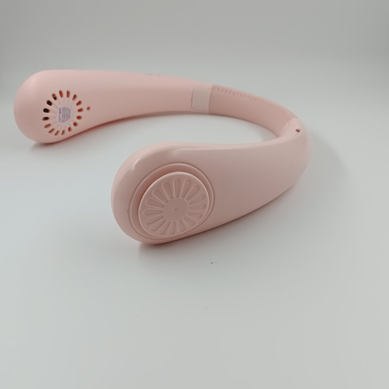 portable neck fan in pink color