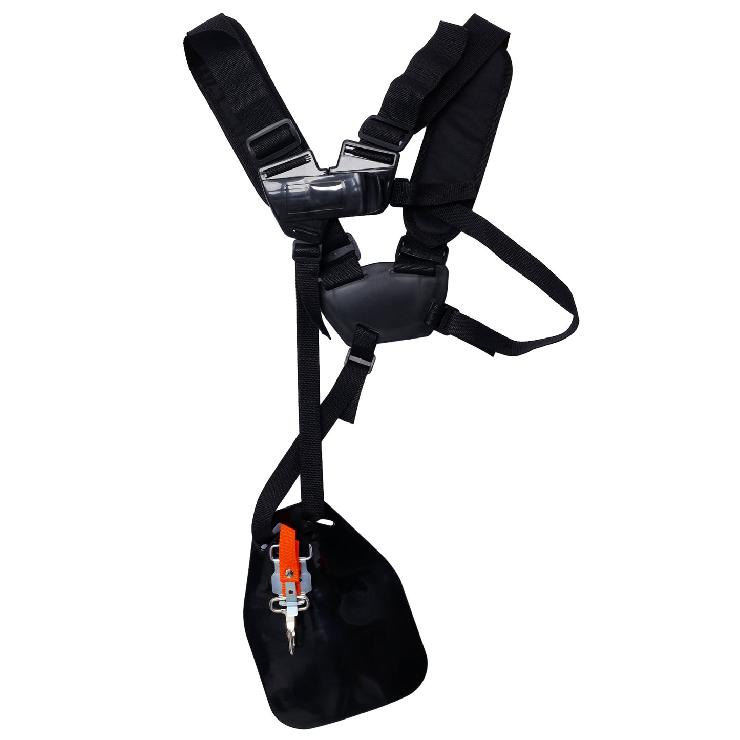 Black safety harness of tree pruning machine