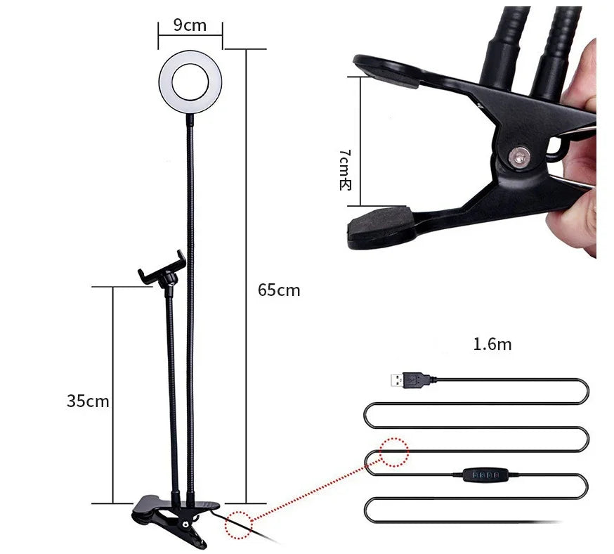 description of selfie ring light holder 