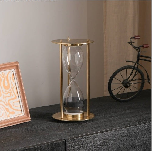 Large sand glass timepiece for home aesthetics and improvement